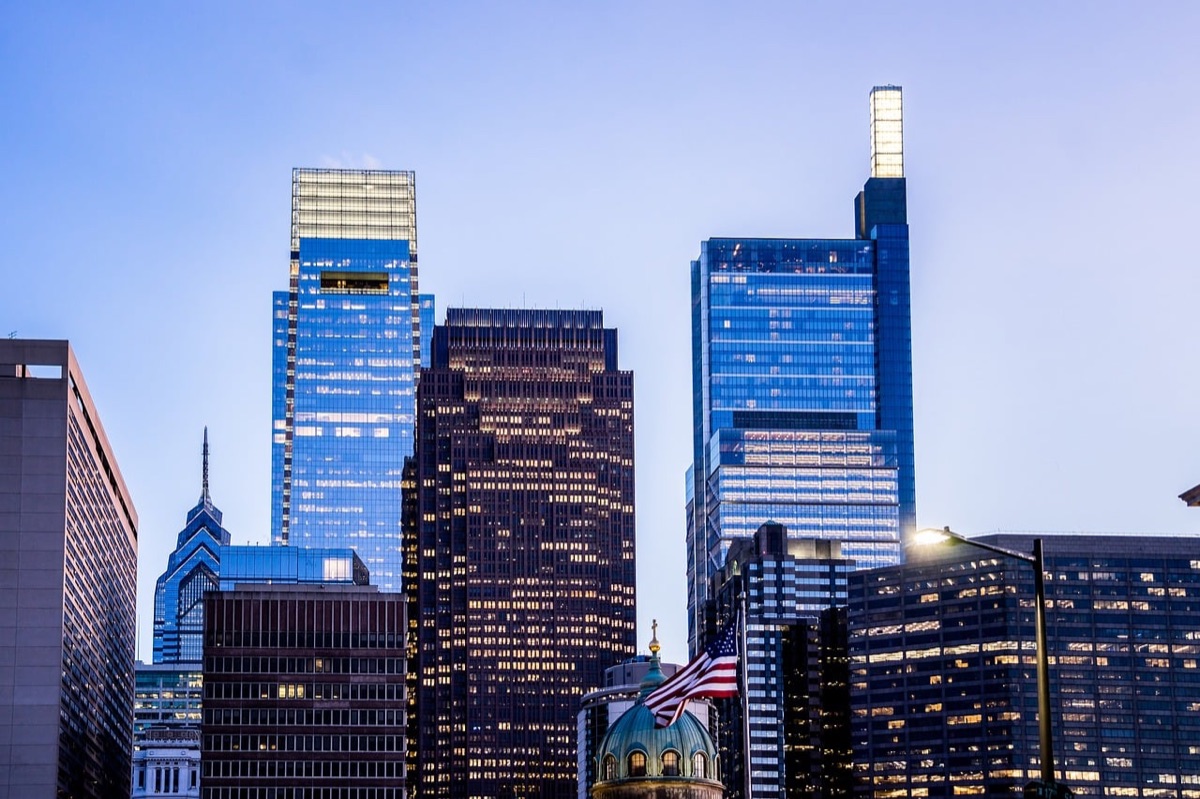 New York and Philadelphia skylines