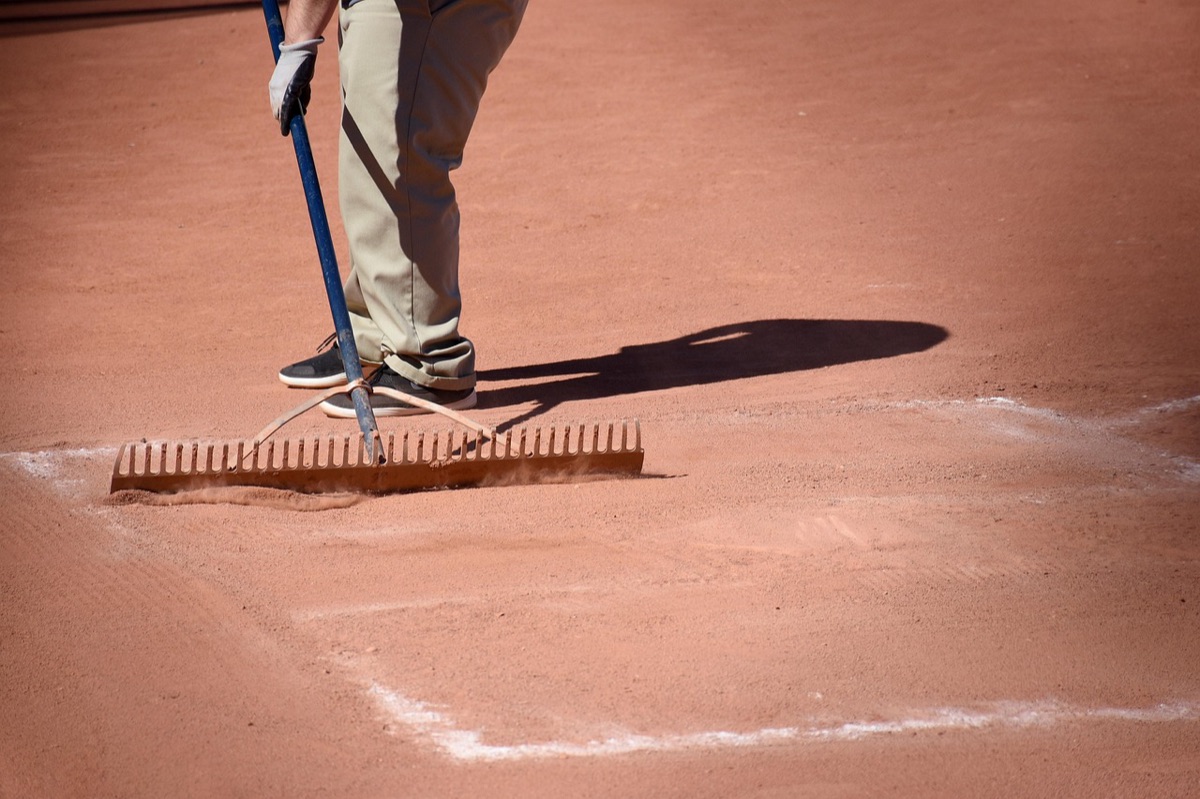 campo de beisebol com placar